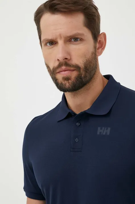 Polo majica Helly Hansen za muškarce, boja: tamno plava, s tiskom