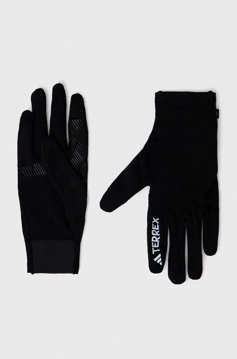 Γάντια adidas TERREX χρώμα: μαύρο