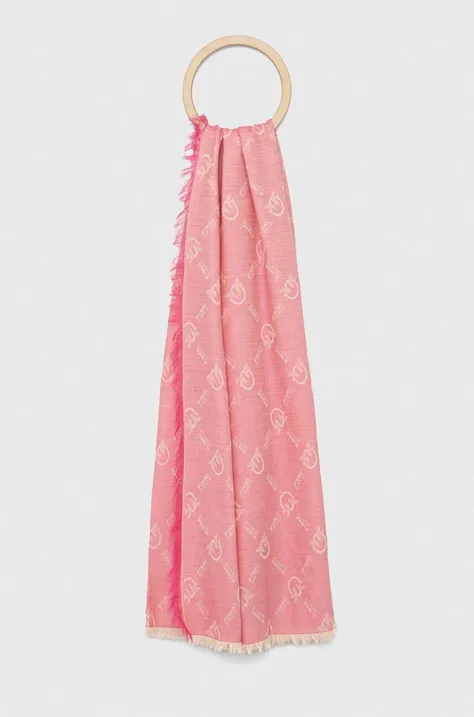 Pinko szal damski kolor różowy wzorzysty 100308.Y616