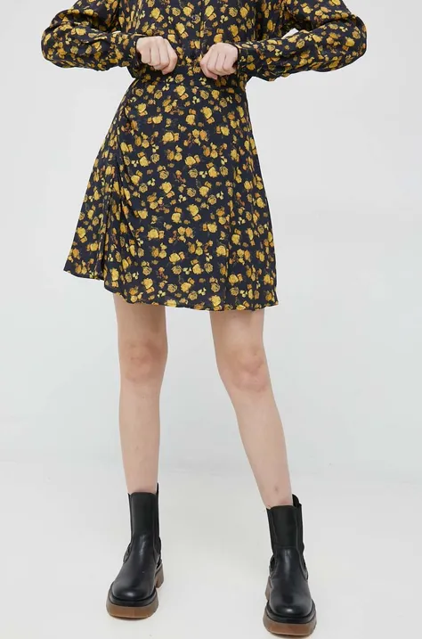 Tommy Hilfiger spódnica kolor żółty mini rozkloszowana