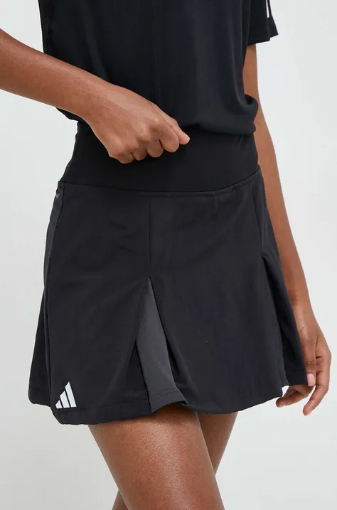 Sukňa adidas Performance čierna farba, mini, áčkový strih
