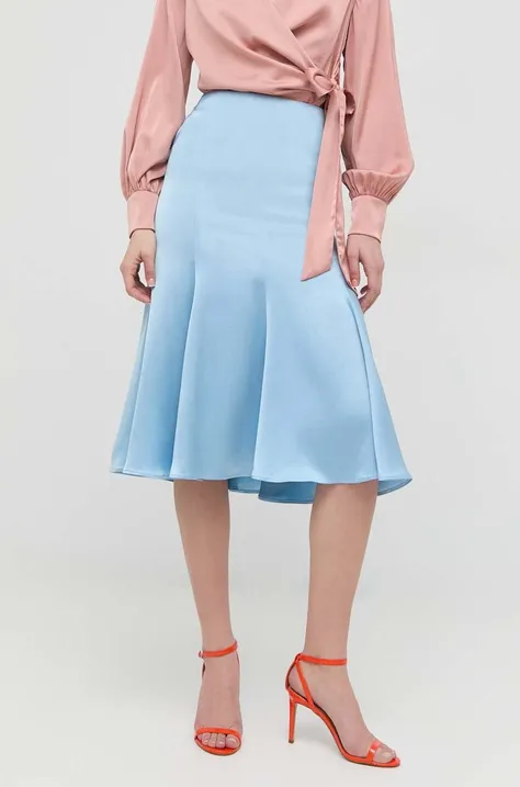 Trussardi spódnica kolor niebieski midi rozkloszowana