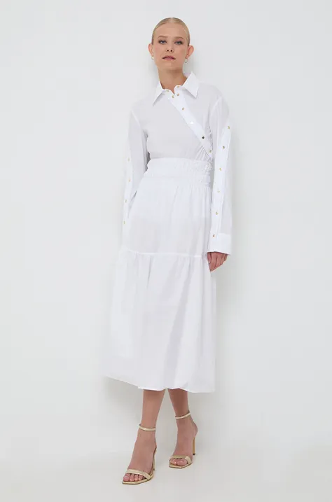 Βαμβακερή φούστα Liu Jo χρώμα: άσπρο