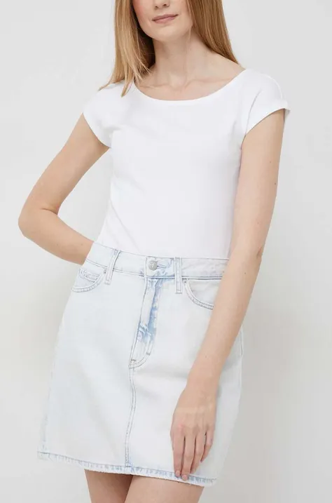 Джинсовая юбка Calvin Klein Jeans mini прямая