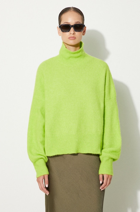 Samsoe Samsoe fusta AGNETA culoarea verde, midi, creion, F22300195