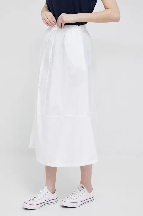 Βαμβακερή φούστα Deha χρώμα: άσπρο