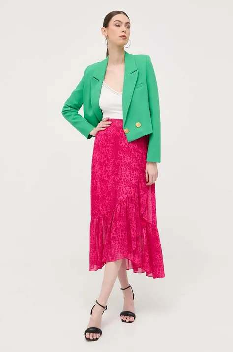 Suknja Morgan boja: ružičasta, maxi, ravna