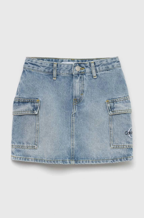 Calvin Klein Jeans gyerek farmer szoknya mini, egyenes