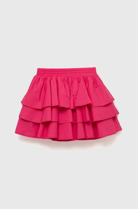 Birba&Trybeyond spódnica bawełniana dziecięca kolor różowy mini rozkloszowana
