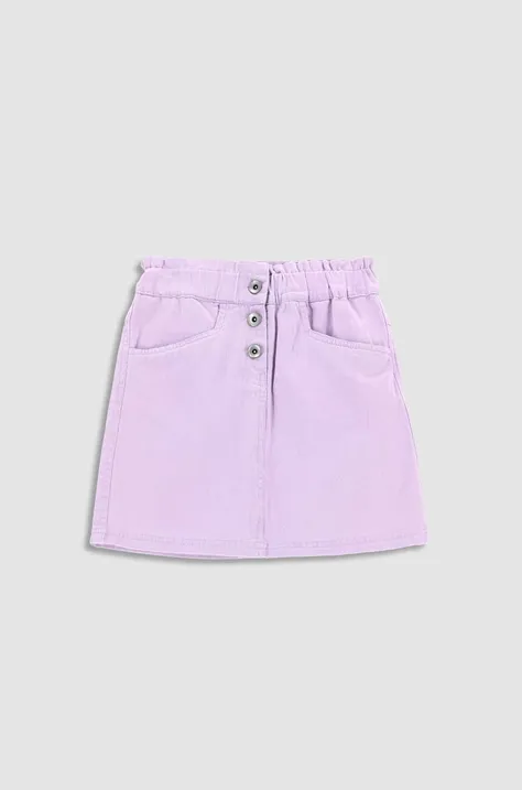 Παιδική τζιν φούστα Coccodrillo χρώμα: μοβ