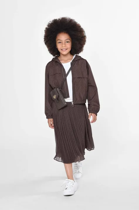 Детская юбка Michael Kors цвет коричневый midi прямая