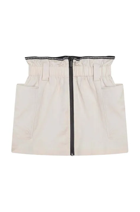 Dječja suknja Dkny boja: bijela, mini, ravna