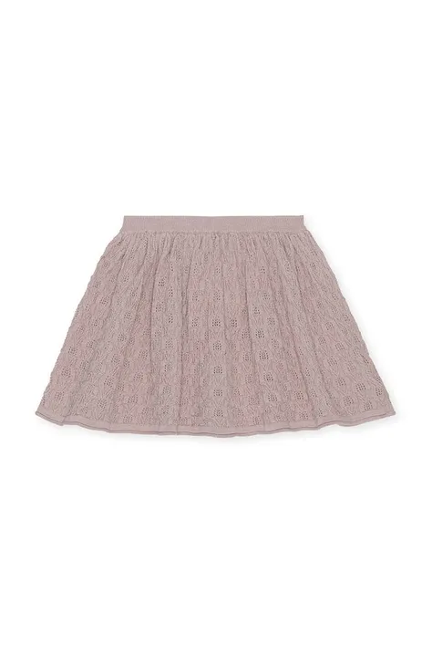 Детская хлопковая юбка Konges Sløjd цвет розовый mini расклешённая
