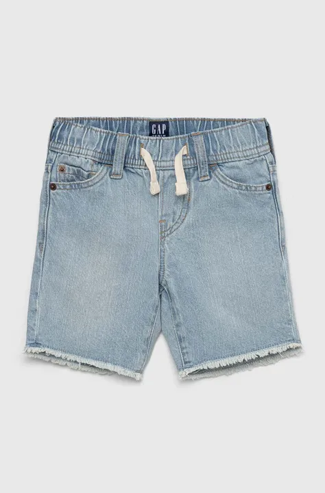 GAP szorty jeansowe dziecięce kolor niebieski regulowana talia