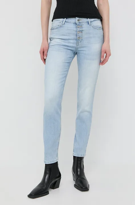 Guess jeansy 1981 damskie kolor niebieski