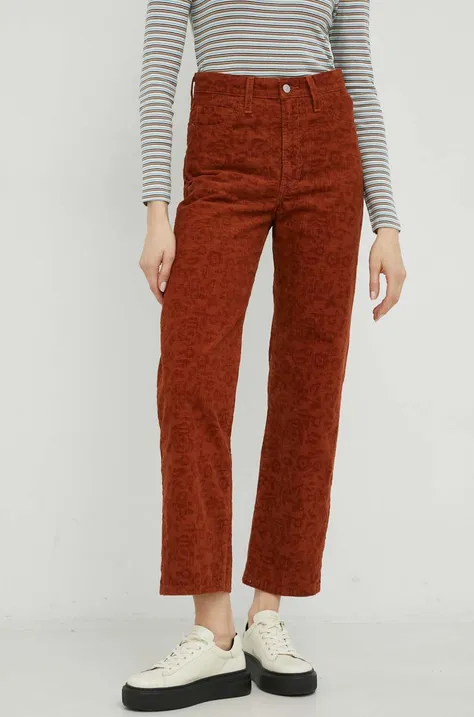 Levi's pantaloni de catifea cord femei high waist