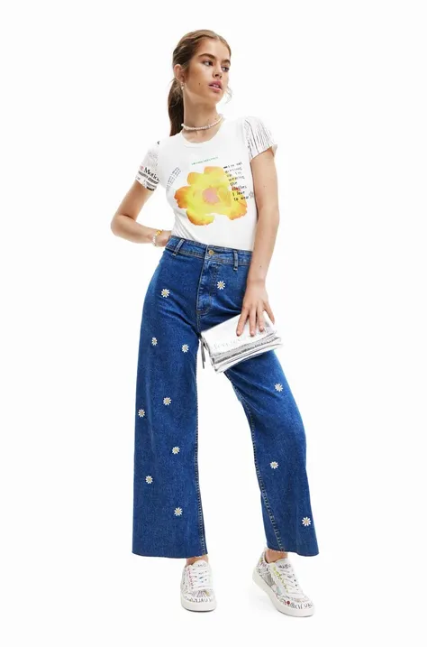 Desigual jeansy damskie medium waist