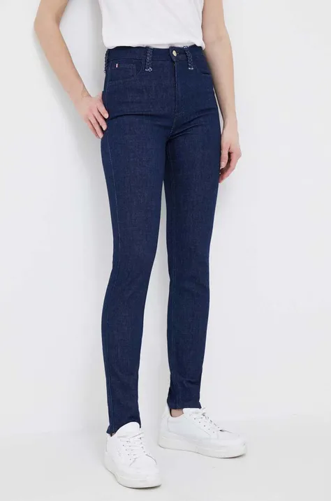 Tommy Hilfiger jeansi femei, culoarea albastru marin