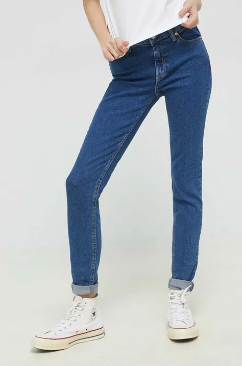 Traperice Tommy Jeans za žene, srednje visoki struk