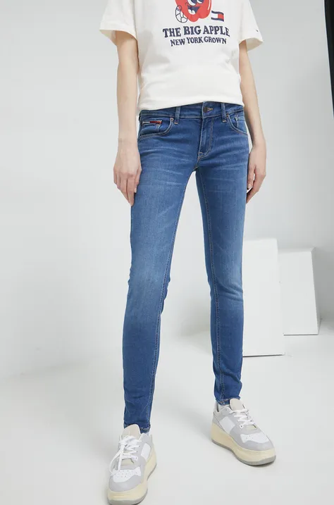 Tommy Jeans jeansy Scarlett damskie kolor niebieski