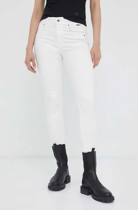 G-Star Raw jeansy damskie kolor biały