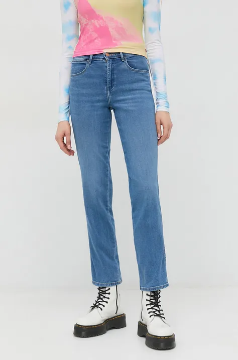 Wrangler jeansy Straight 658 damskie high waist damskie