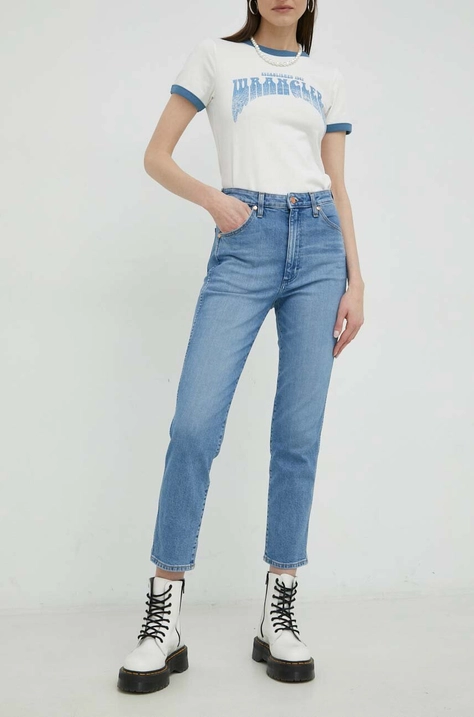 Wrangler jeansy Walker damskie high waist