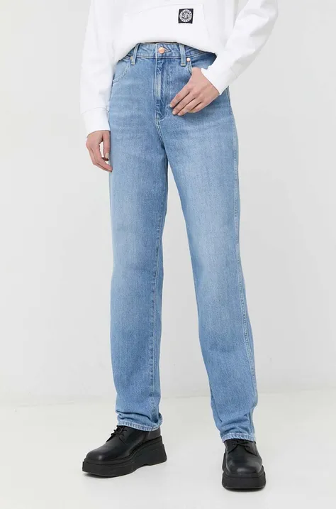Wrangler jeansy Mom Straight damskie high waist