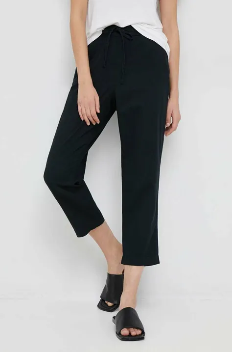 GAP spodnie damskie kolor czarny fason cygaretki high waist
