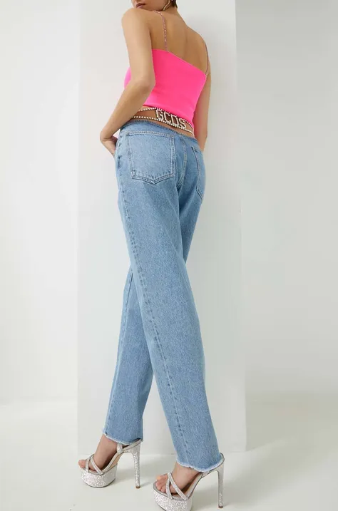 GCDS jeansy damskie high waist