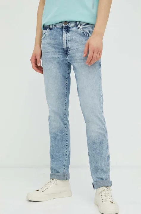 Wrangler jeansy Larston męskie kolor niebieski