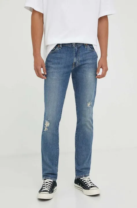 Levi's jeansy 511 SLIM SHAGGY męskie kolor niebieski