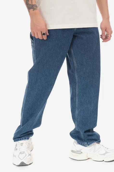 Traperice Carhartt WIP Single Knee Pant za muškarce, I032024-BLUESTONEW