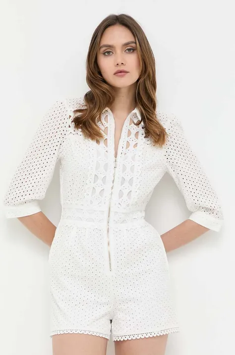 Βαμβακερή φόρμα Morgan χρώμα: άσπρο