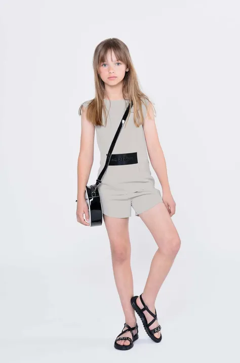 Παιδική ολόσωμη φόρμα Karl Lagerfeld χρώμα: μπεζ