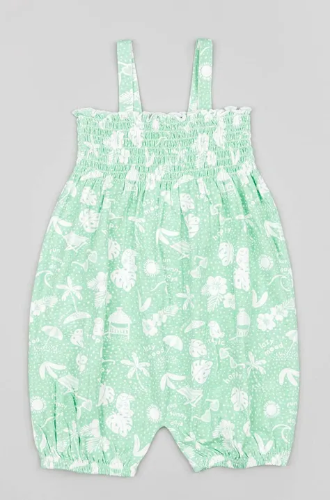 Βρεφική βαμβακερή φόρμα zippy χρώμα: πράσινο