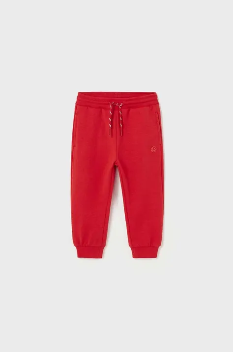 Дитячі спортивні штани Mayoral колір червоний однотонні