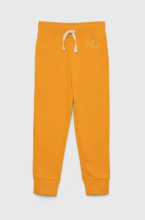 Детски спортен панталон GAP в оранжево с апликация