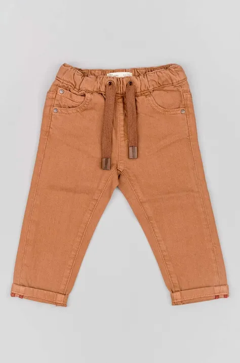 Βρεφικό παντελόνι zippy χρώμα: καφέ