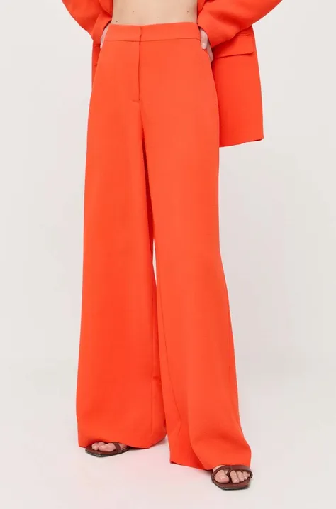 Notes du Nord spodnie damskie kolor pomarańczowy szerokie high waist
