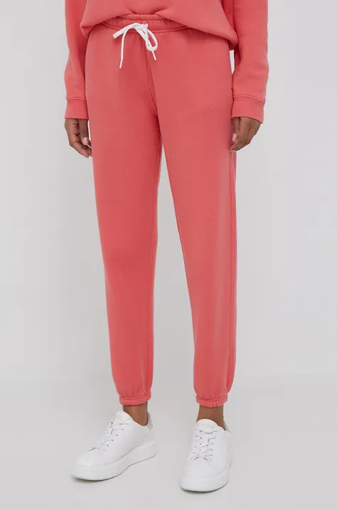 Polo Ralph Lauren spodnie dresowe kolor różowy gładkie