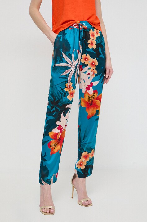 Guess pantaloni femei, drept, high waist