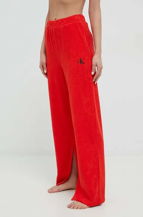 Παντελόνι παραλίας Calvin Klein χρώμα: κόκκινο