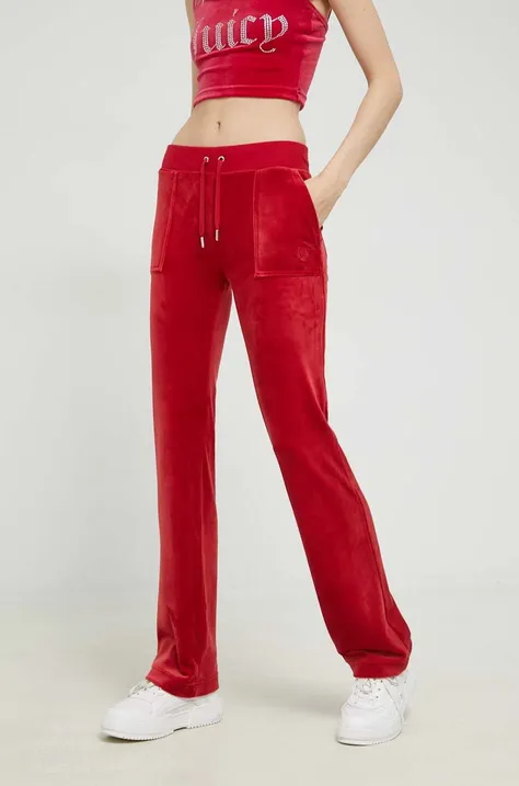 Спортивні штани Juicy Couture Del Ray жіночі колір червоний однотонні