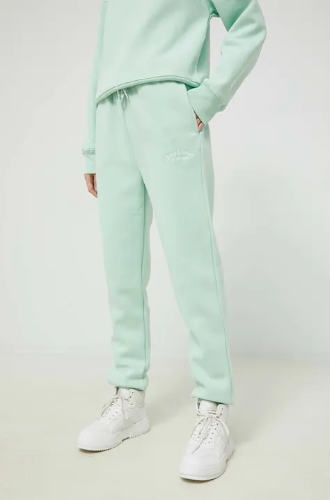 Спортивные штаны Juicy Couture женские цвет зелёный с аппликацией
