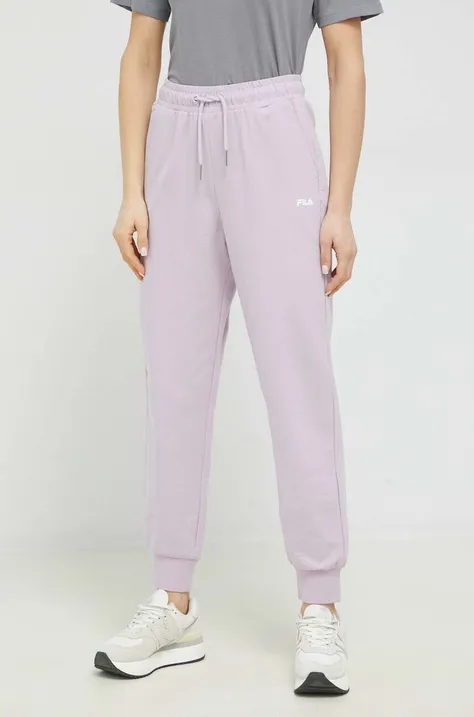 Fila spodnie dresowe kolor fioletowy gładkie
