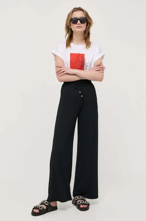 Max Mara Leisure spodnie damskie kolor czarny proste high waist