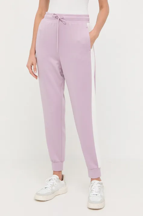 Max Mara Leisure spodnie dresowe kolor fioletowy wzorzyste