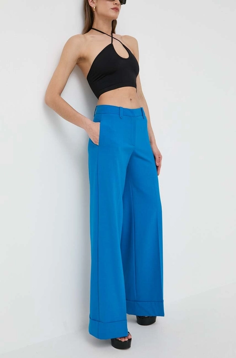 Pinko pantaloni din lana lat, high waist