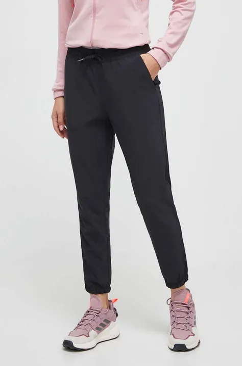 Marmot pantaloni de exterior Elda culoarea negru, neted